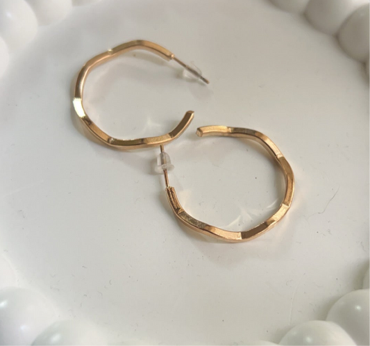 Wave Hoop Earrings