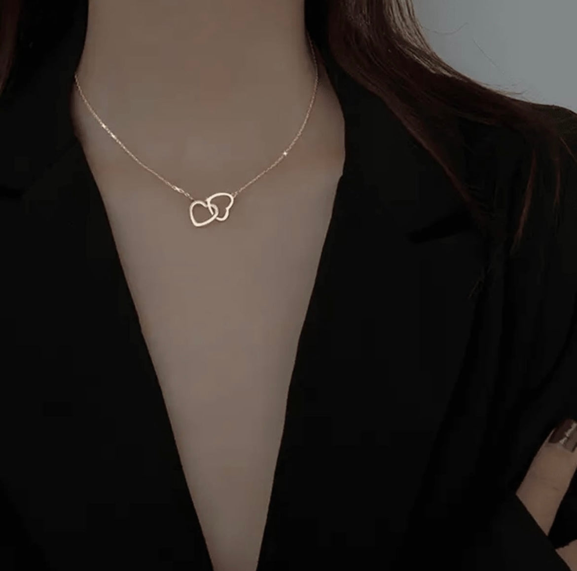 Double Heart Necklace