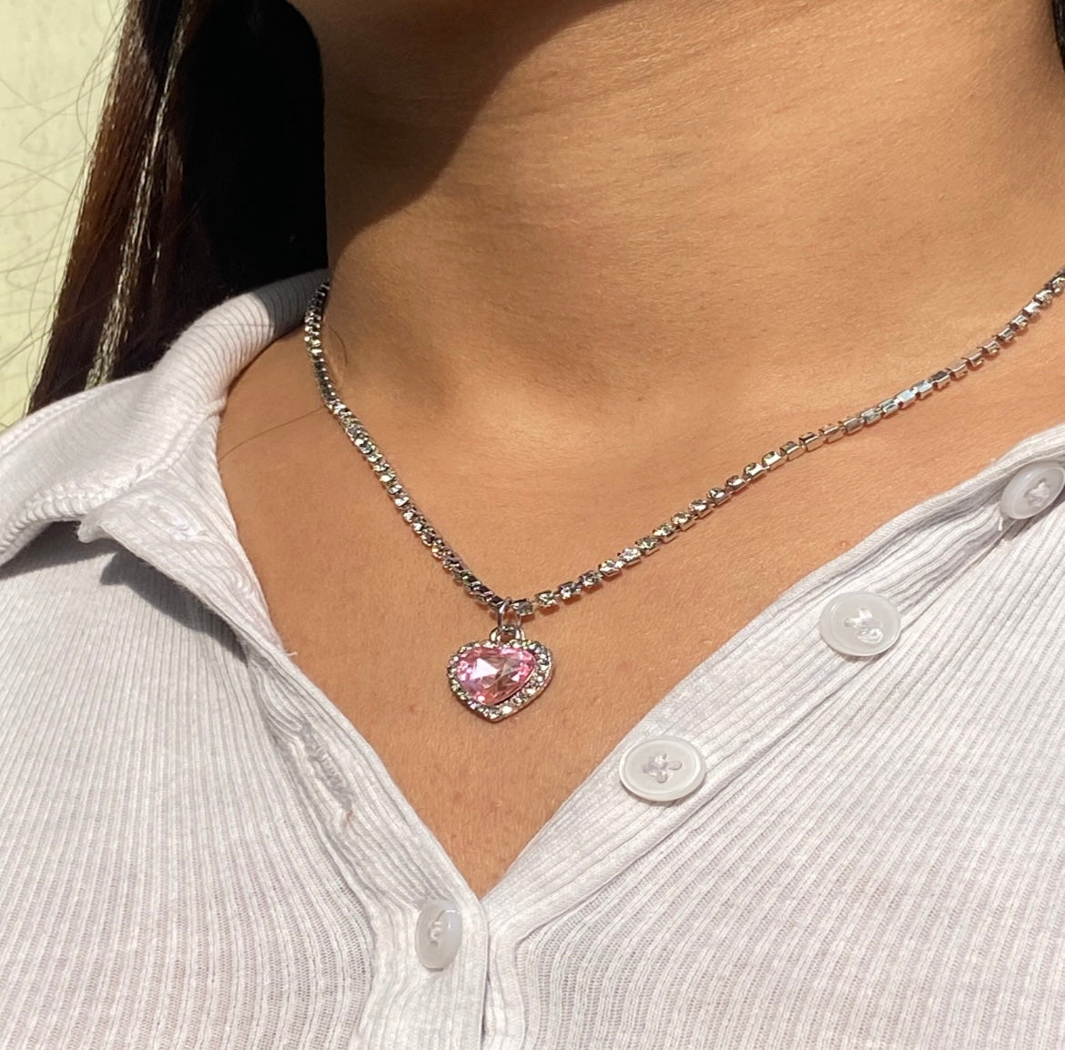 Pink Heart Necklace