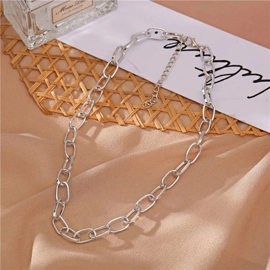 Bold Chain Silver Plated Necklace