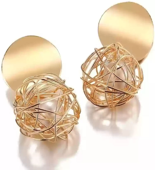 Gold Ball Earrings