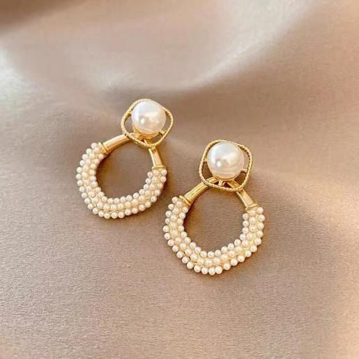 Elegant Korean statement earrings